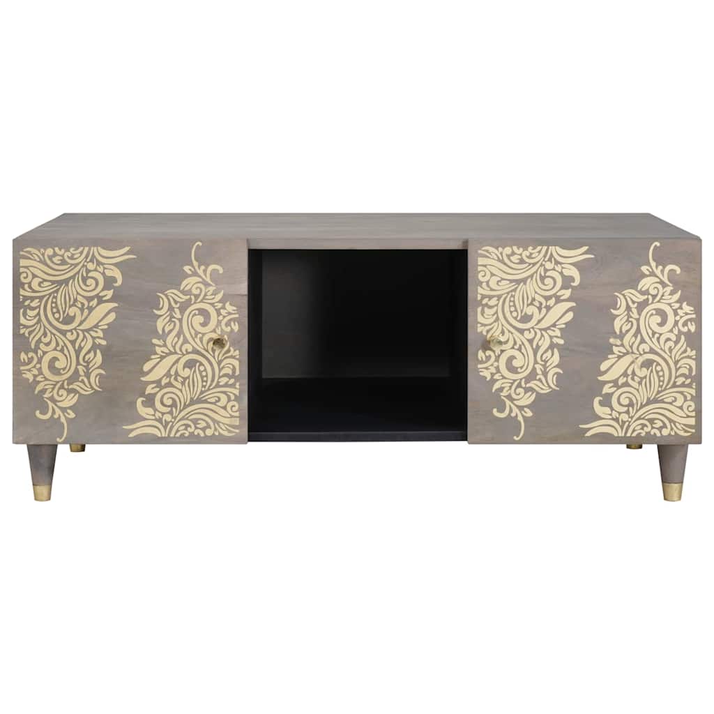 vidaXL Stolik kawowy Szary 100 x 54 x 40 cm Drewno z mango
