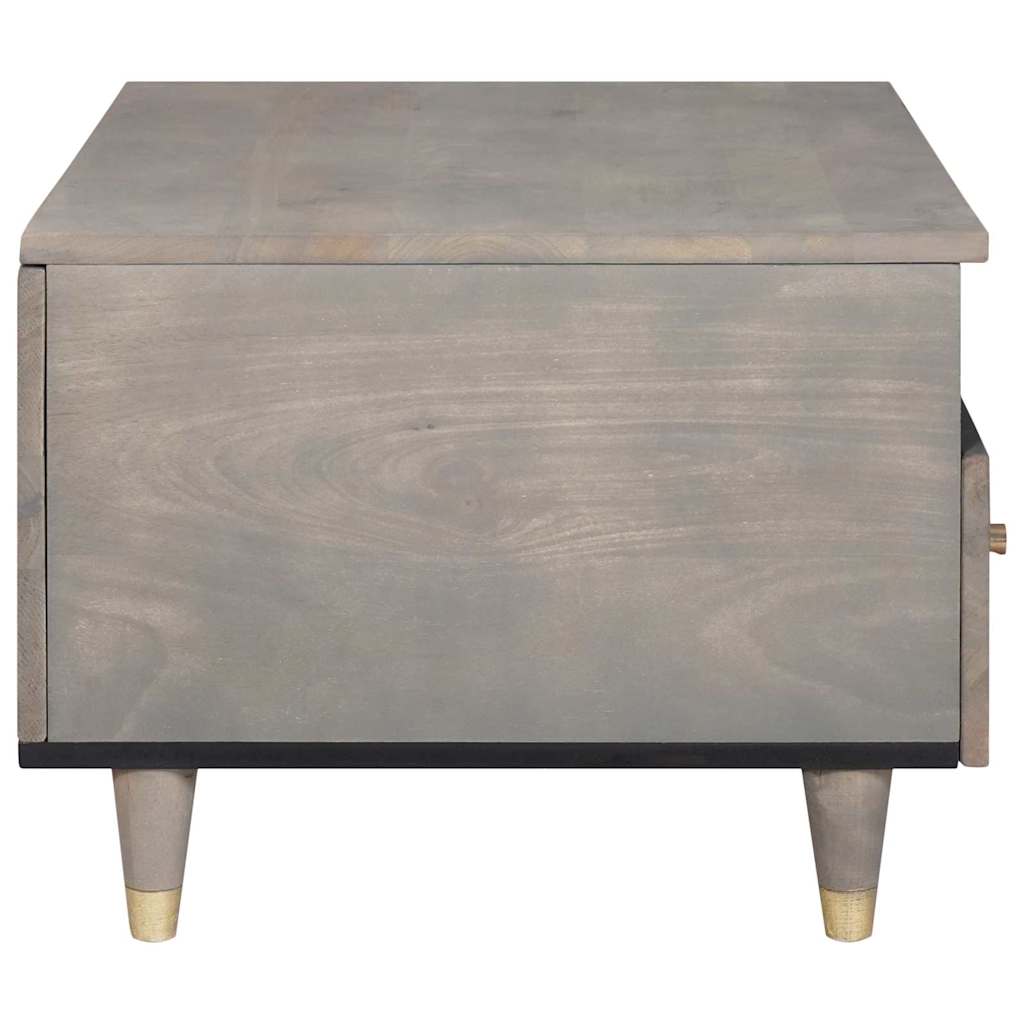 vidaXL Stolik kawowy z szufladą Szary 80 x 54 x 40 cm Drewno z mango
