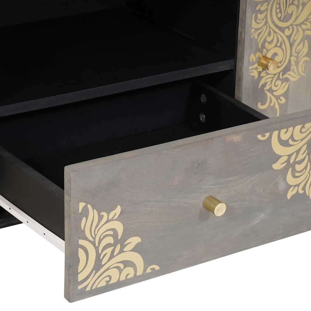 vidaXL Szafka pod telewizor Szary 105 x 33 x 46 cm Drewno z mango