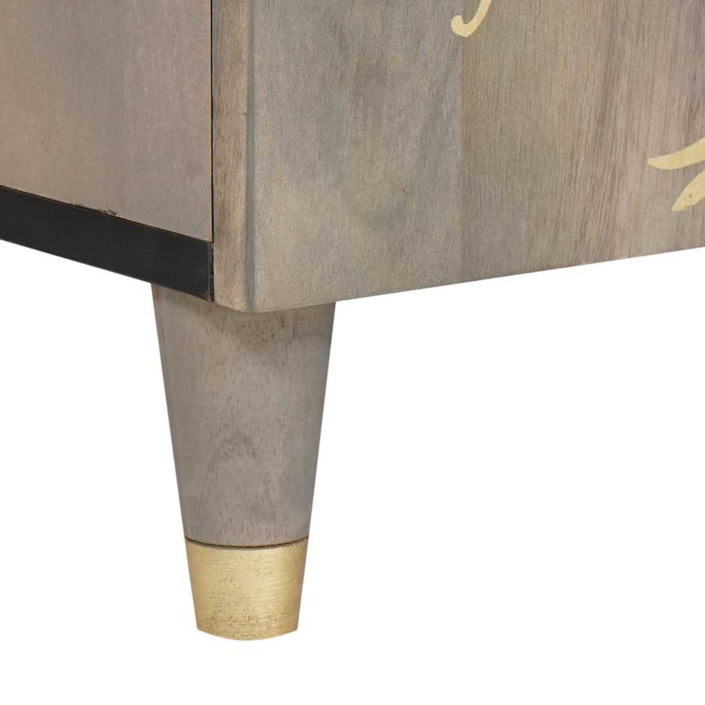 vidaXL Szafka pod telewizor Szary 105 x 33 x 46 cm Drewno z mango