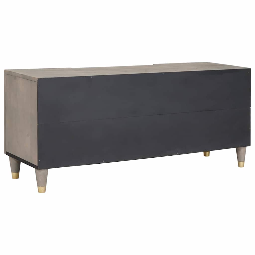 vidaXL Szafka pod telewizor Szary 105 x 33 x 46 cm Drewno z mango