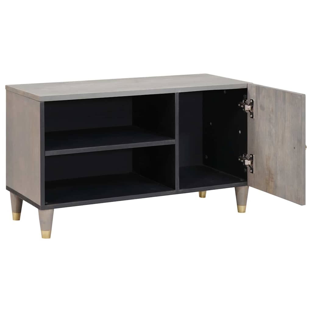 vidaXL Szafka pod telewizor Szary 80 x 33 x 46 cm Drewno z mango