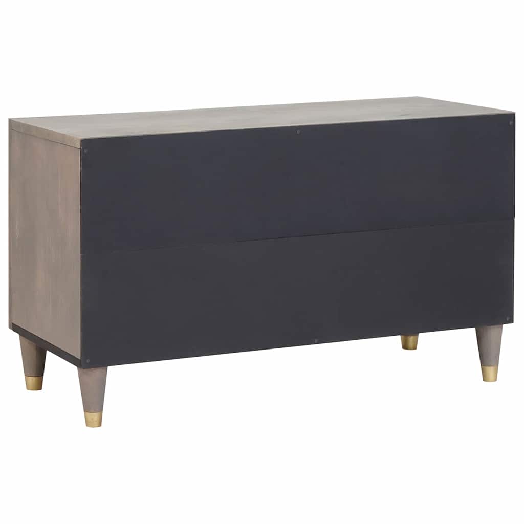 vidaXL Szafka pod telewizor Szary 80 x 33 x 46 cm Drewno z mango