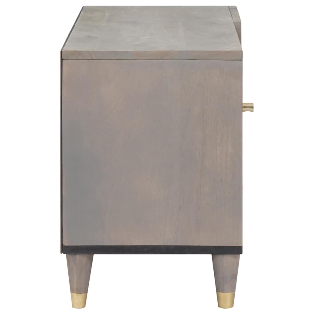 vidaXL Szafka pod telewizor Szary 80 x 33 x 46 cm Drewno z mango