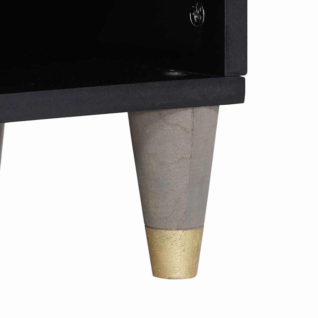 vidaXL Szafka pod telewizor Szary 100 x 33 x 46 cm Drewno z mango