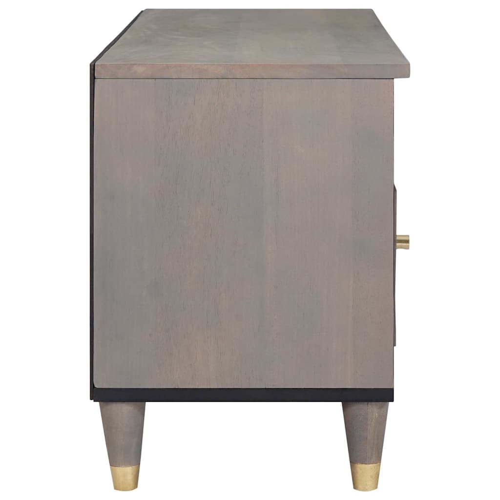 vidaXL Szafka pod telewizor Szary 100 x 33 x 46 cm Drewno z mango