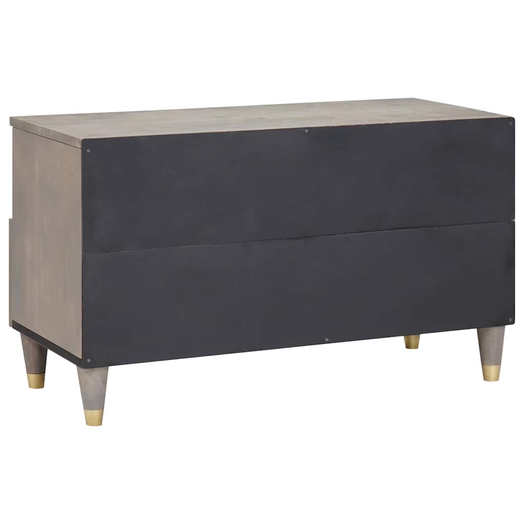 vidaXL Szafka pod telewizor Szary 80 x 33 x 46 cm Drewno z mango