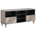 vidaXL Szafka pod telewizor Szary 100 x 33 x 46 cm Drewno z mango