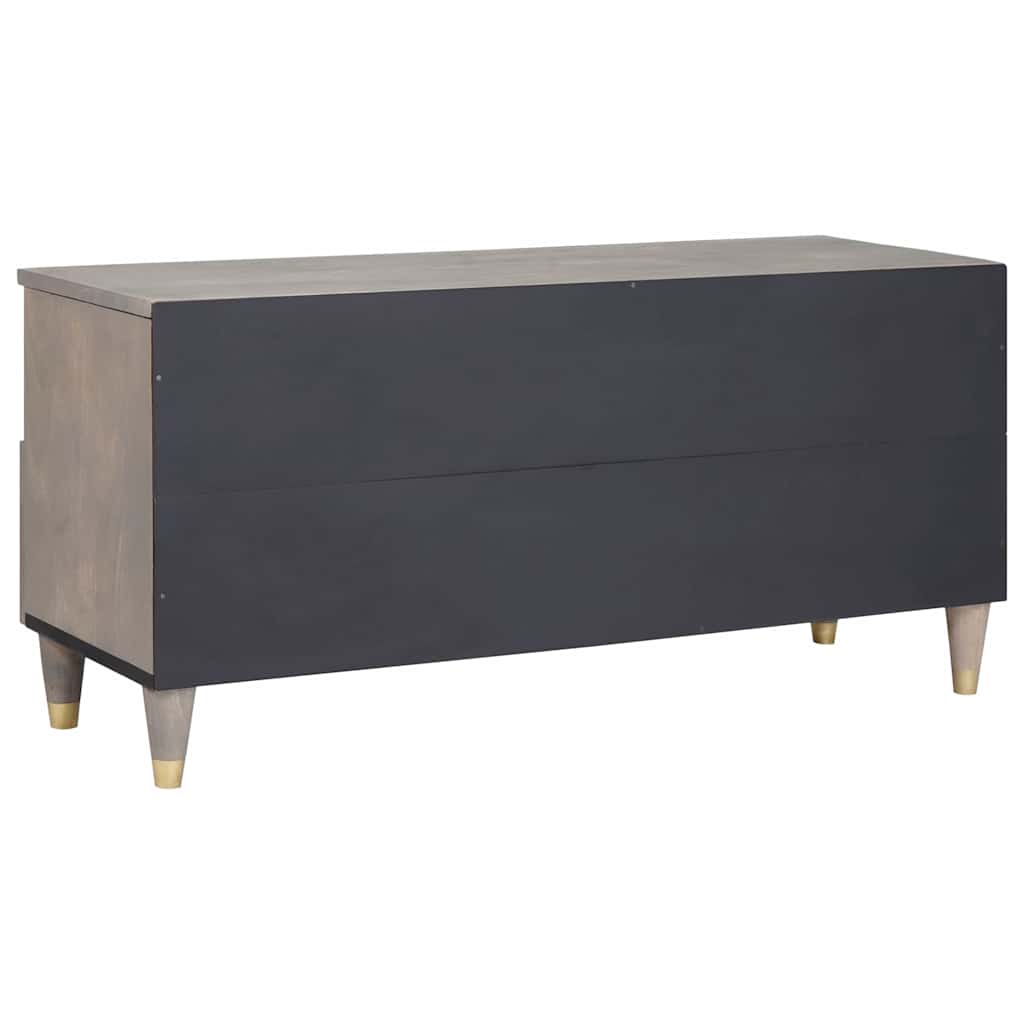 vidaXL Szafka pod telewizor Szary 100 x 33 x 46 cm Drewno z mango