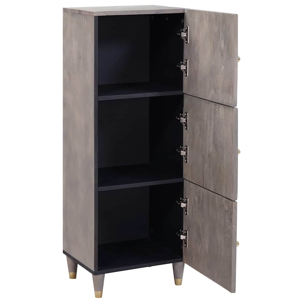 vidaXL Highboard z półką Szary i złoto 40 x 33 x 110 cm Drewno z mango