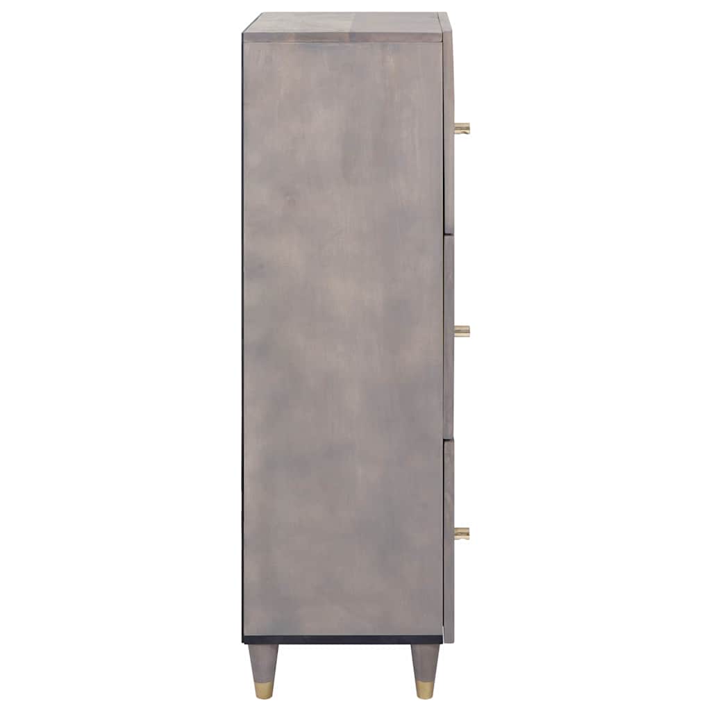vidaXL Highboard z półką Szary i złoto 40 x 33 x 110 cm Drewno z mango