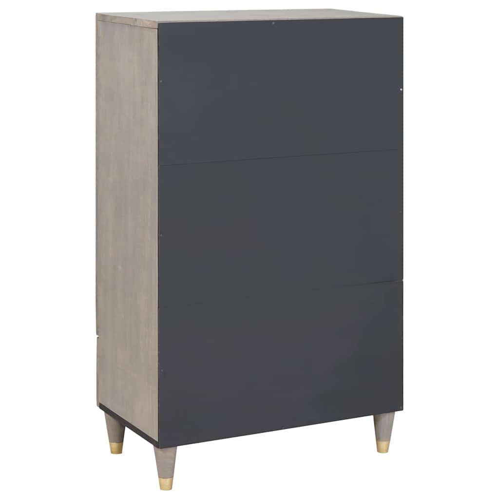 vidaXL Highboard z półką Szary i złoto 60 x 33 x 100 cm Drewno z mango
