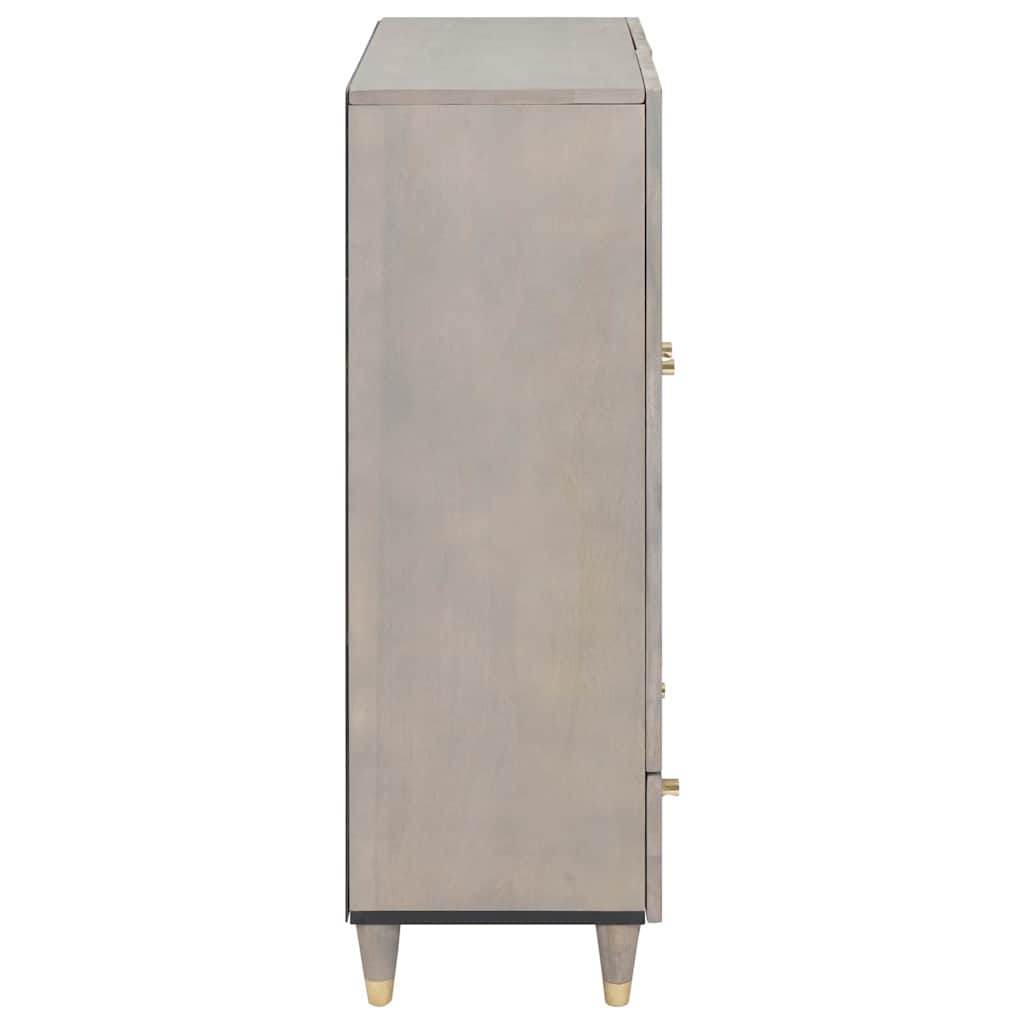 vidaXL Highboard z półką Szary i złoto 60 x 33 x 100 cm Drewno z mango