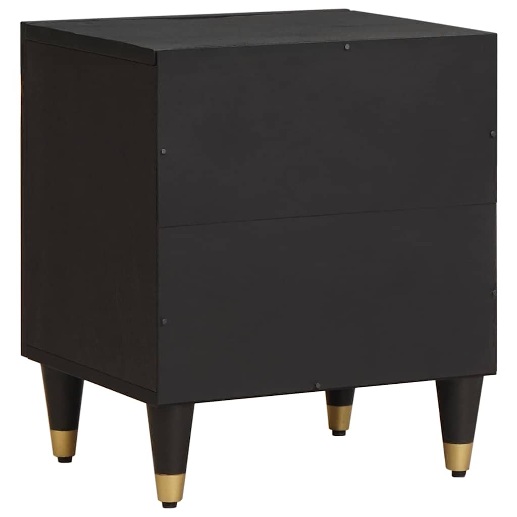vidaXL Szafka nocna z drzwiami 2 pcs Czarny 40 x 33 x 46 cm