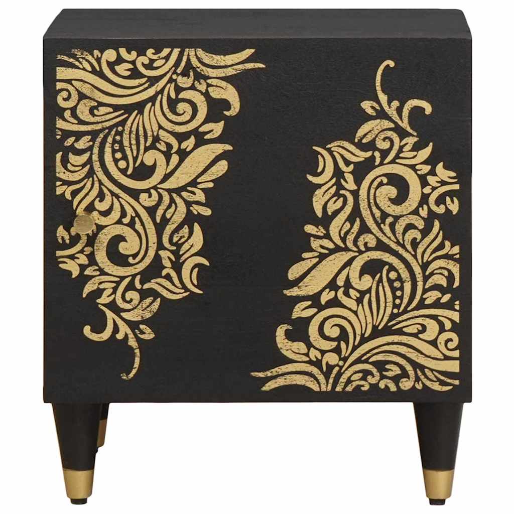 vidaXL Szafka nocna z drzwiami 2 pcs Czarny 40 x 33 x 46 cm