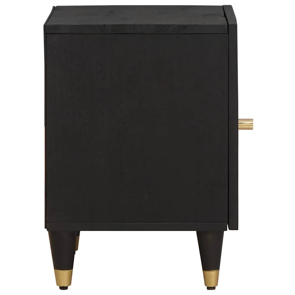 vidaXL Szafka nocna z drzwiami 2 pcs Czarny 40 x 33 x 46 cm