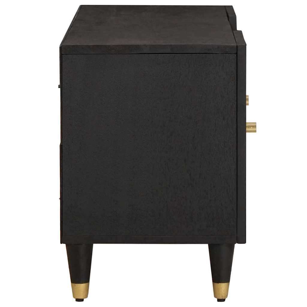 vidaXL Szafka pod telewizor Czarny 105 x 33 x 46 cm Drewno z mango