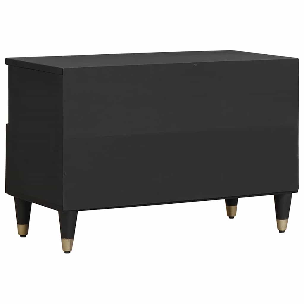 vidaXL Szafka pod telewizor Czarny 70 x 33 x 46 cm Drewno z mango