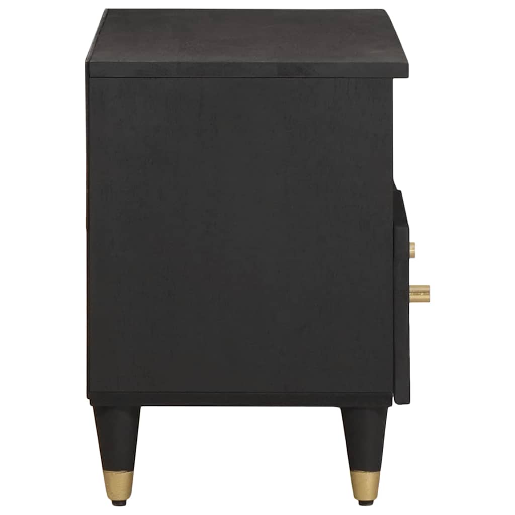 vidaXL Szafka pod telewizor Czarny 70 x 33 x 46 cm Drewno z mango