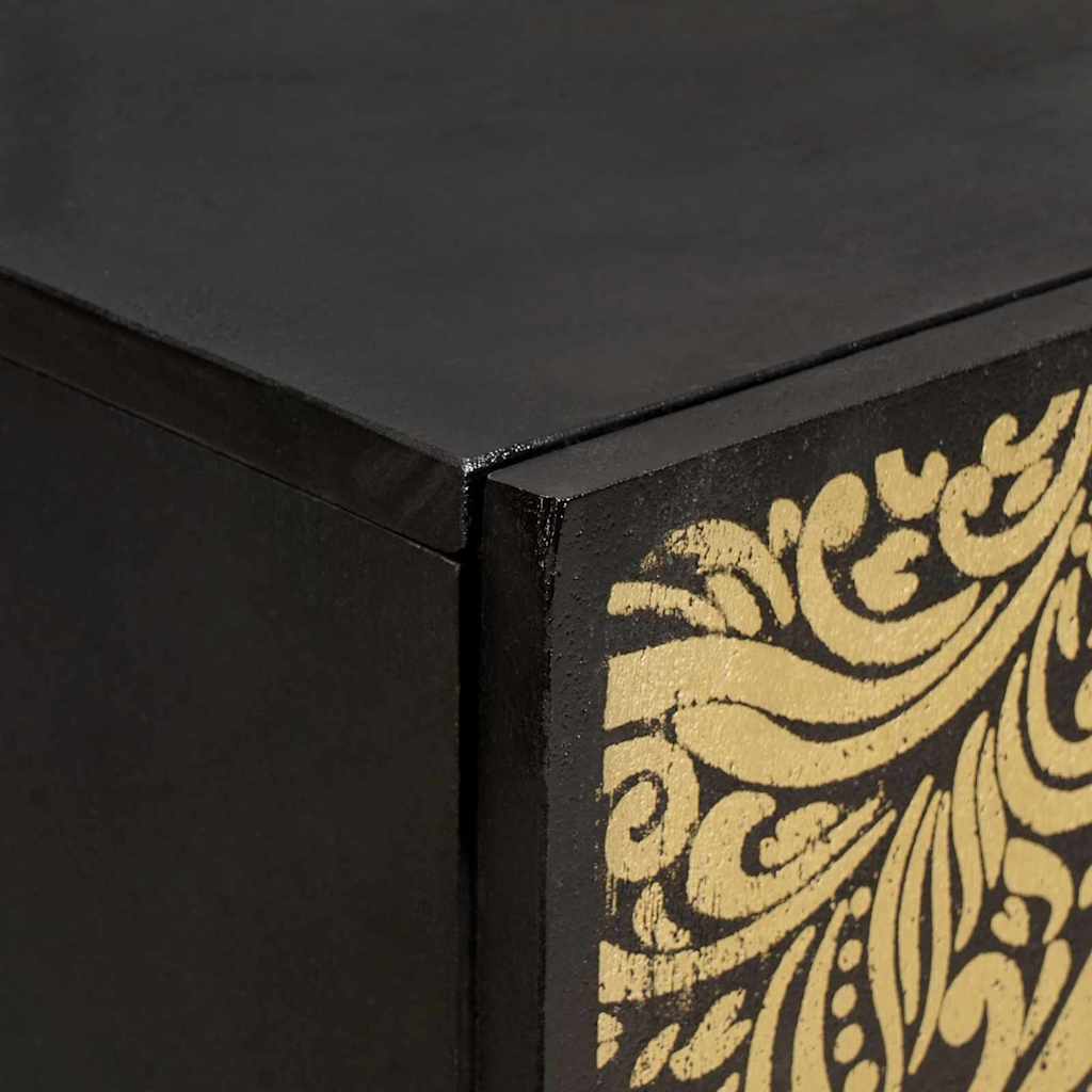 vidaXL Bufet Czarny 60 x 33 x 75 cm Drewno z mango