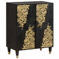 vidaXL Bufet Czarny 60 x 33 x 75 cm Drewno z mango