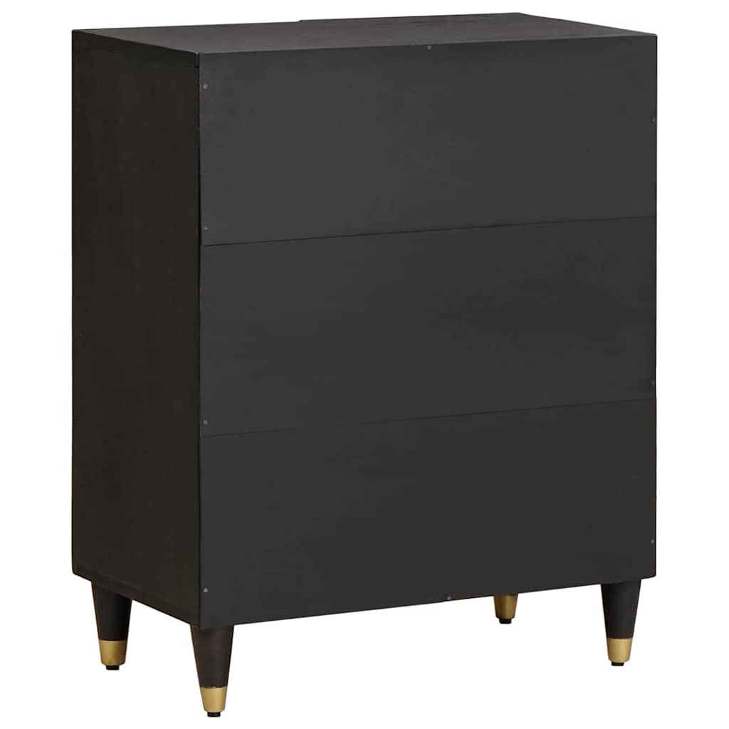 vidaXL Bufet Czarny 60 x 33 x 75 cm Drewno z mango