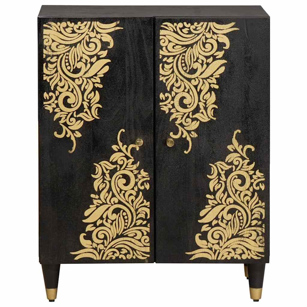 vidaXL Bufet Czarny 60 x 33 x 75 cm Drewno z mango