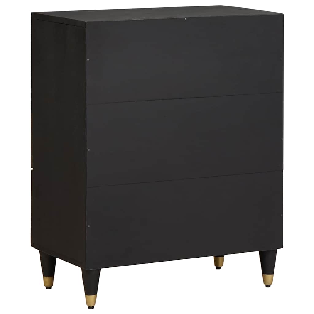 vidaXL Bufet Czarny 60 x 33 x 75 cm Drewno z mango