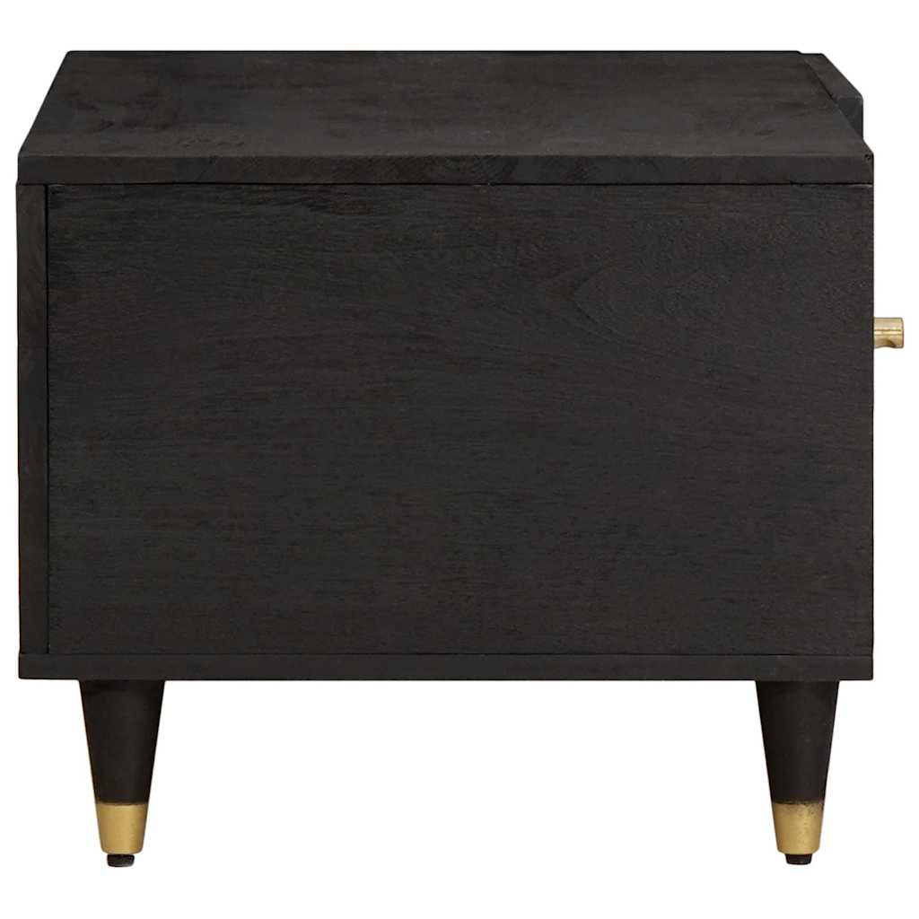 vidaXL Stolik kawowy Czarny 80 x 50 x 40 cm Drewno z mango