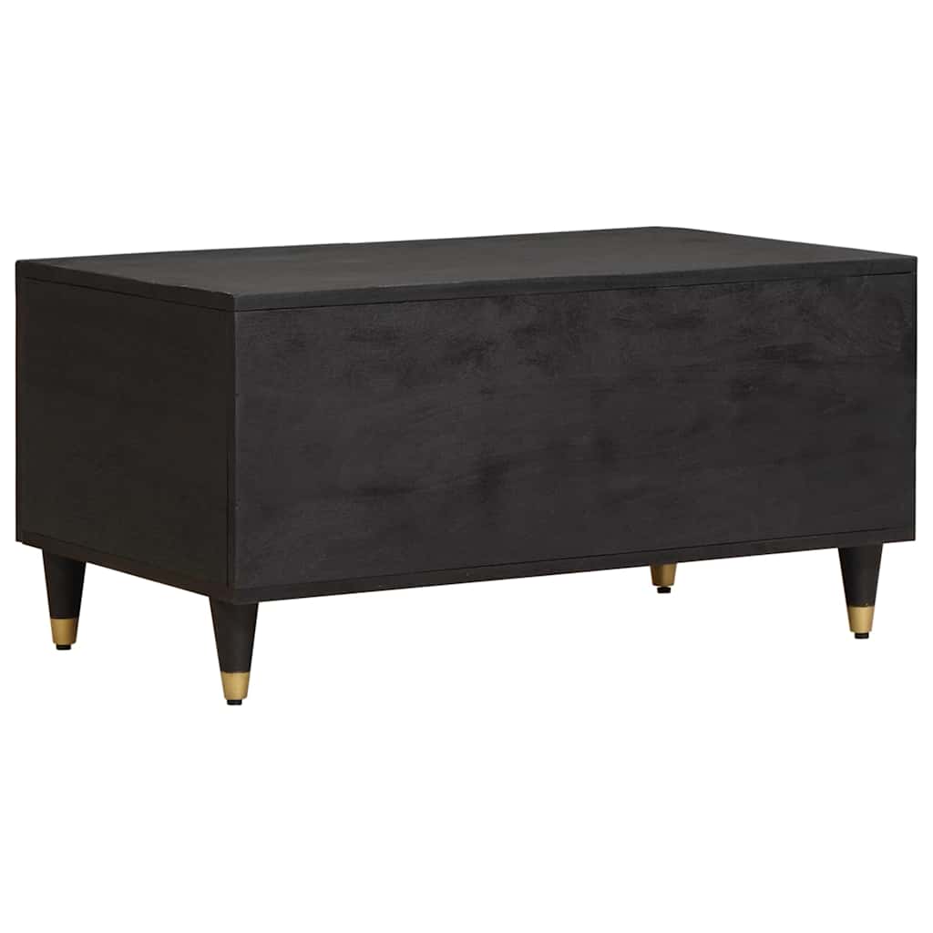vidaXL Stolik kawowy Czarny 80 x 50 x 40 cm Drewno z mango
