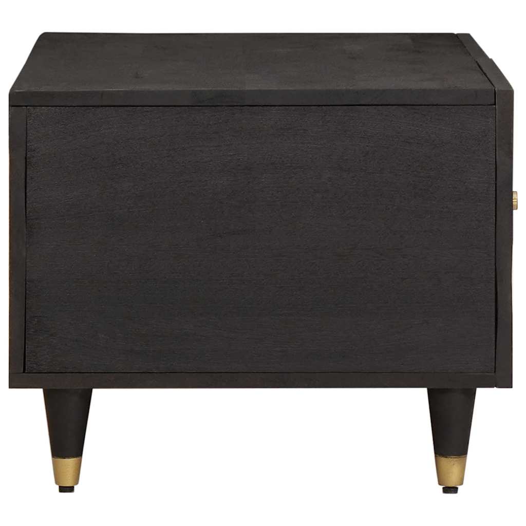 vidaXL Stolik kawowy Czarny 80 x 50 x 40 cm Drewno z mango