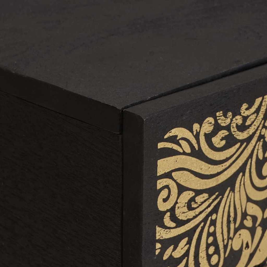 vidaXL Stolik kawowy Czarny 100 x 54 x 40 cm Drewno z mango