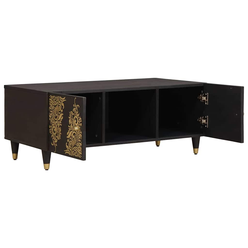 vidaXL Stolik kawowy Czarny 100 x 54 x 40 cm Drewno z mango