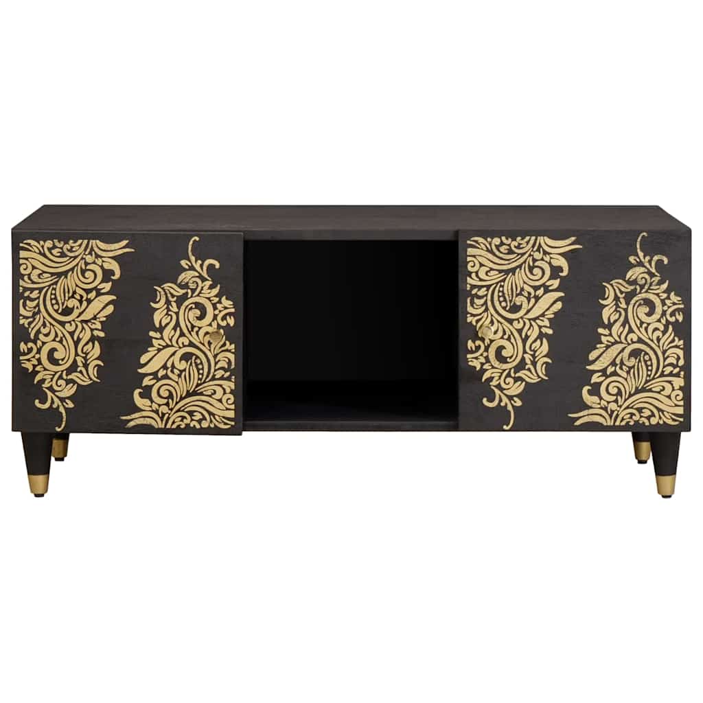 vidaXL Stolik kawowy Czarny 100 x 54 x 40 cm Drewno z mango
