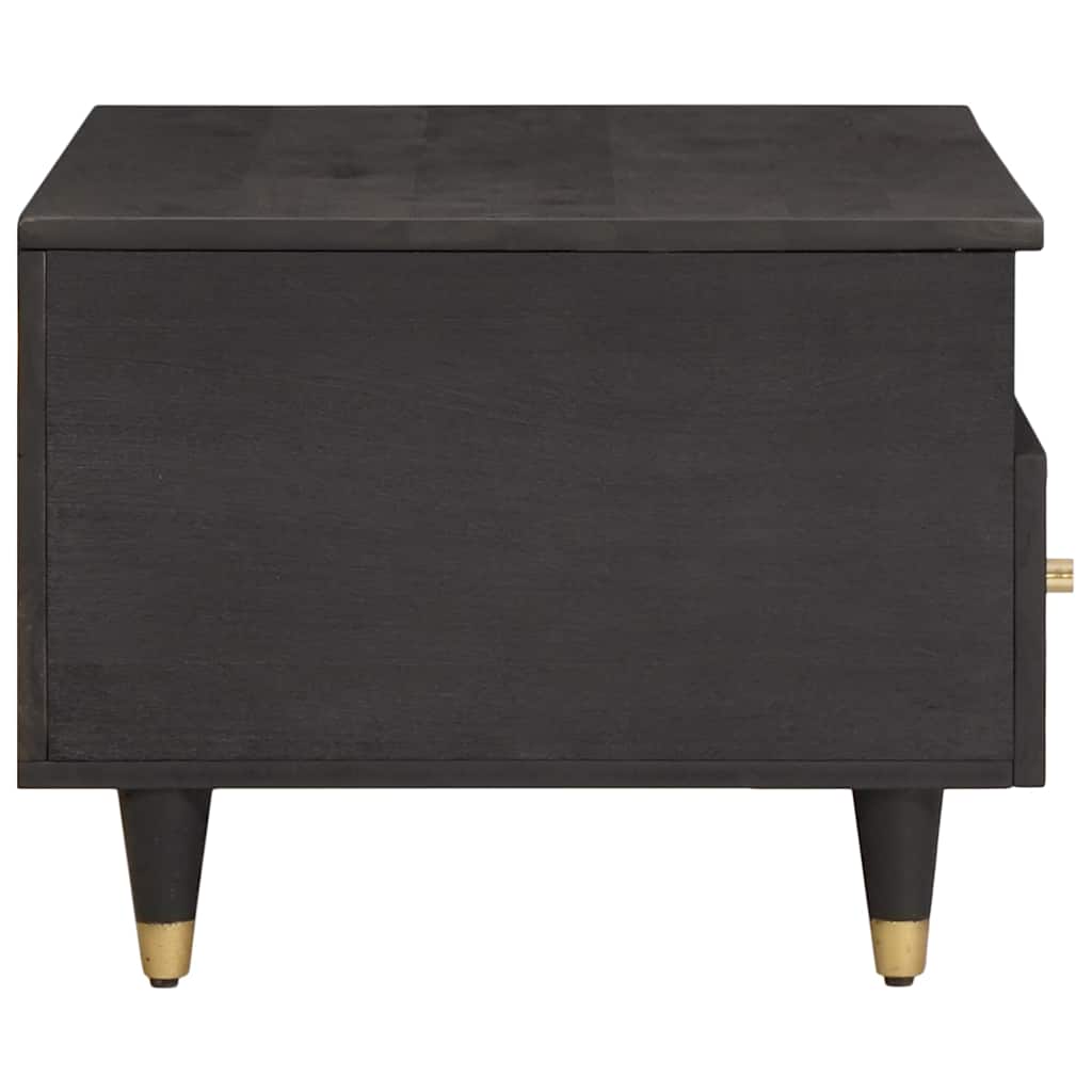 vidaXL Stolik kawowy z szufladą Czarny 80 x 54 x 40 cm Drewno z mango