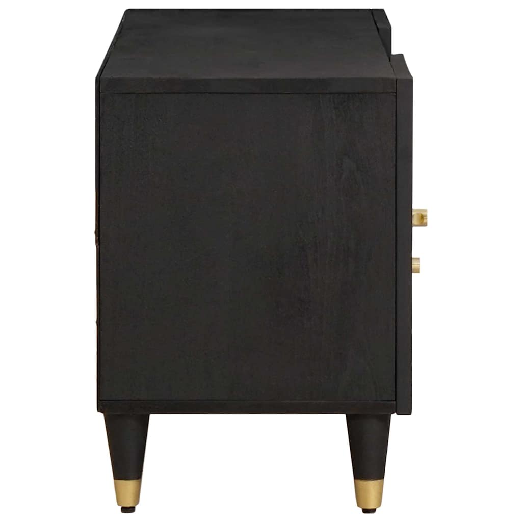 vidaXL Szafka pod telewizor Czarny 105 x 33 x 46 cm Drewno z mango