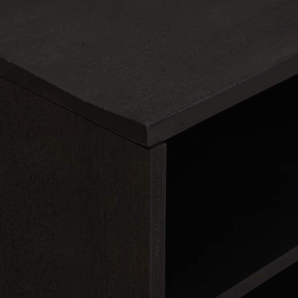 vidaXL Szafka pod telewizor Czarny 80 x 33 x 46 cm Drewno z mango