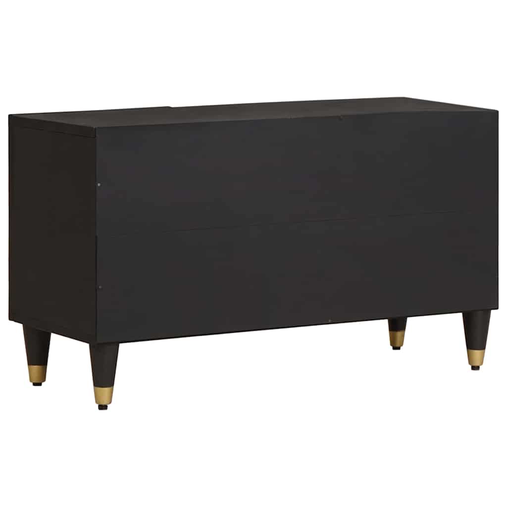 vidaXL Szafka pod telewizor Czarny 80 x 33 x 46 cm Drewno z mango