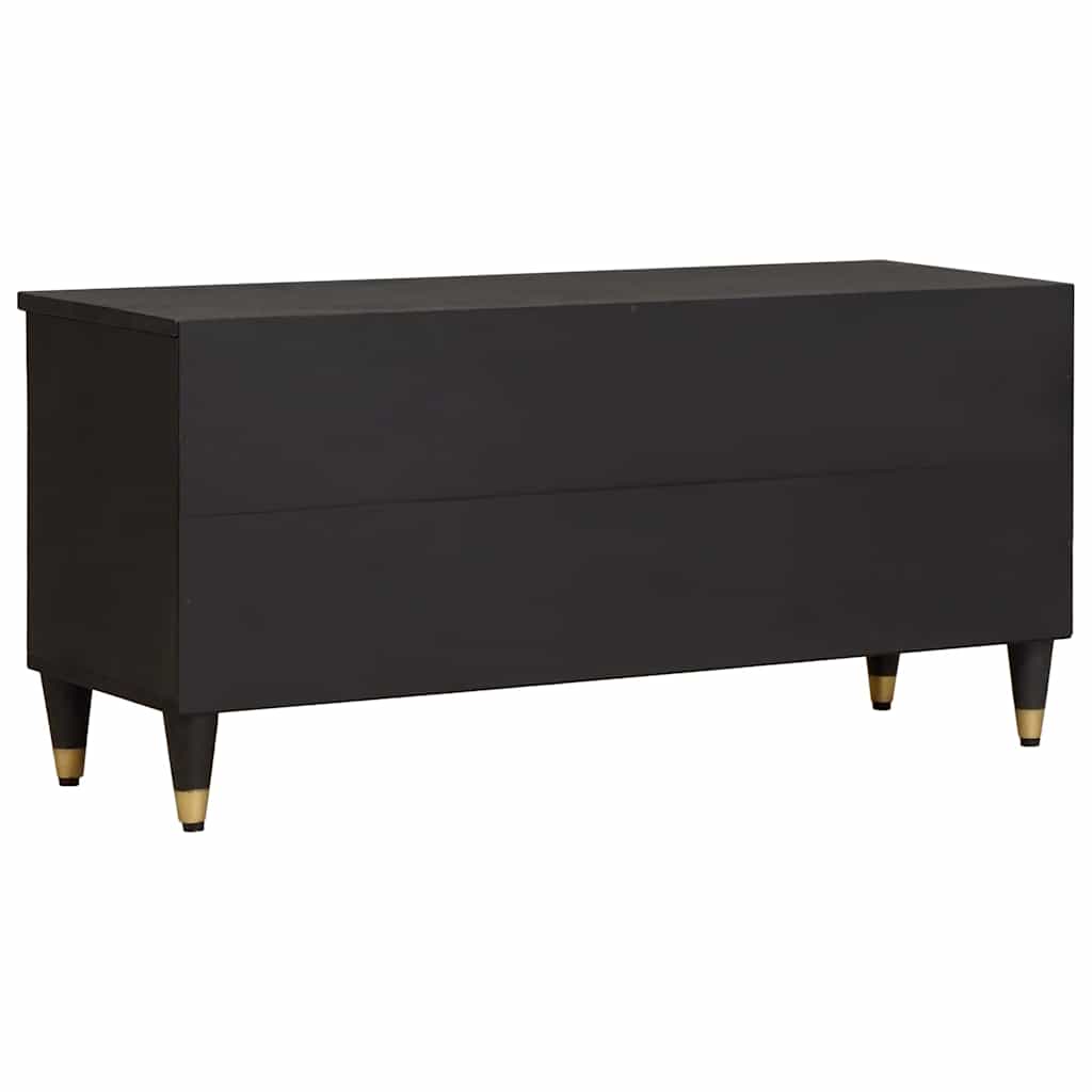 vidaXL Szafka pod telewizor Czarny 100 x 33 x 46 cm Drewno z mango
