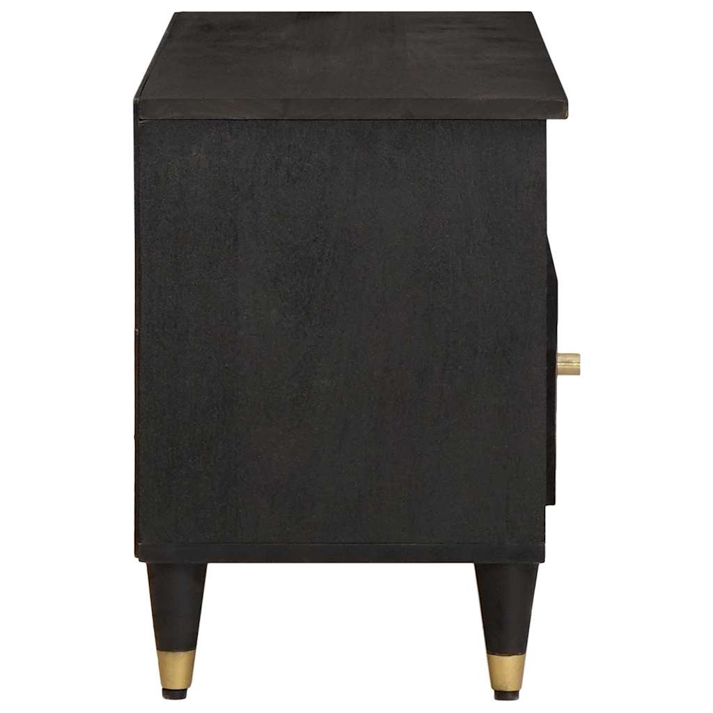 vidaXL Szafka pod telewizor Czarny 100 x 33 x 46 cm Drewno z mango