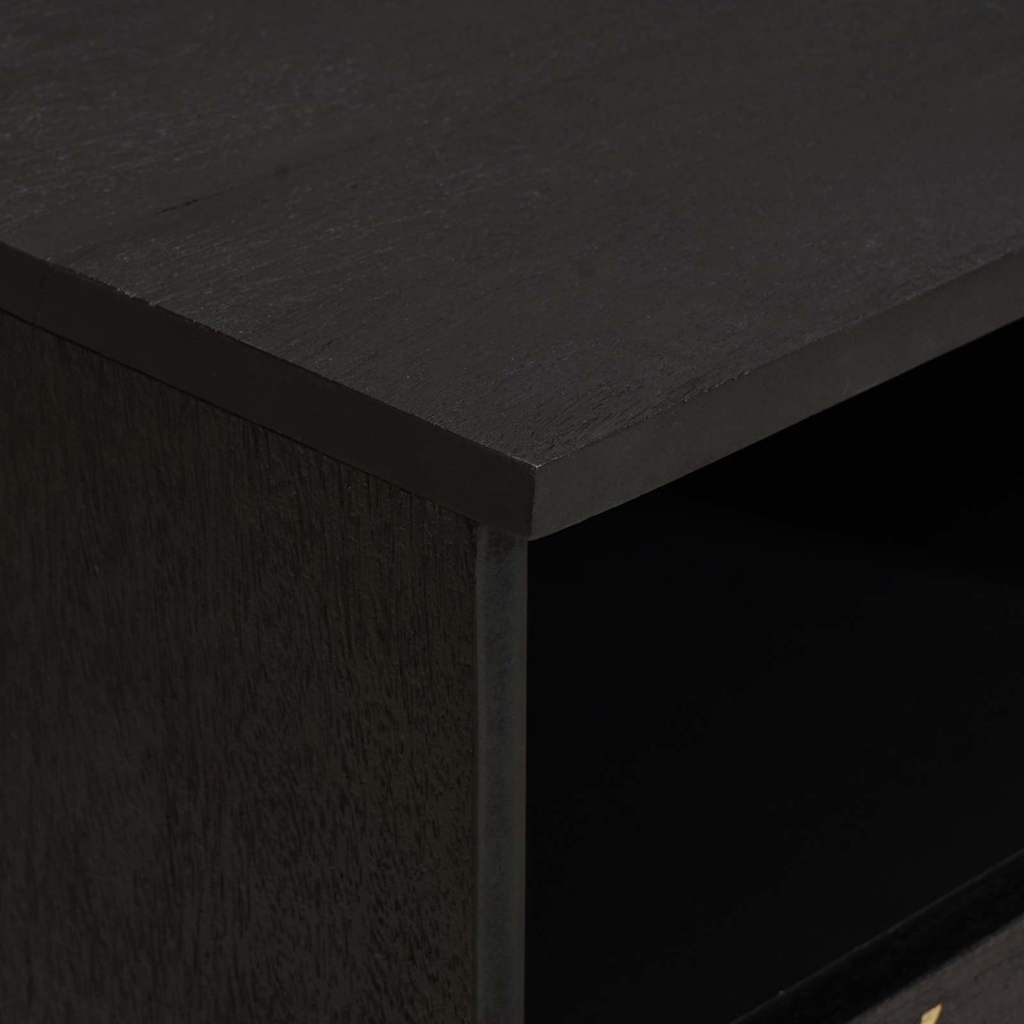 vidaXL Szafka pod telewizor Czarny 100 x 33 x 46 cm Drewno z mango