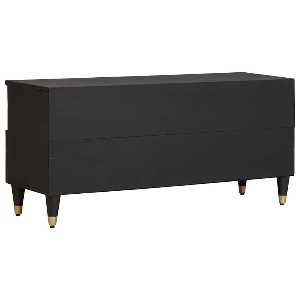 vidaXL Szafka pod telewizor Czarny 100 x 33 x 46 cm Drewno z mango