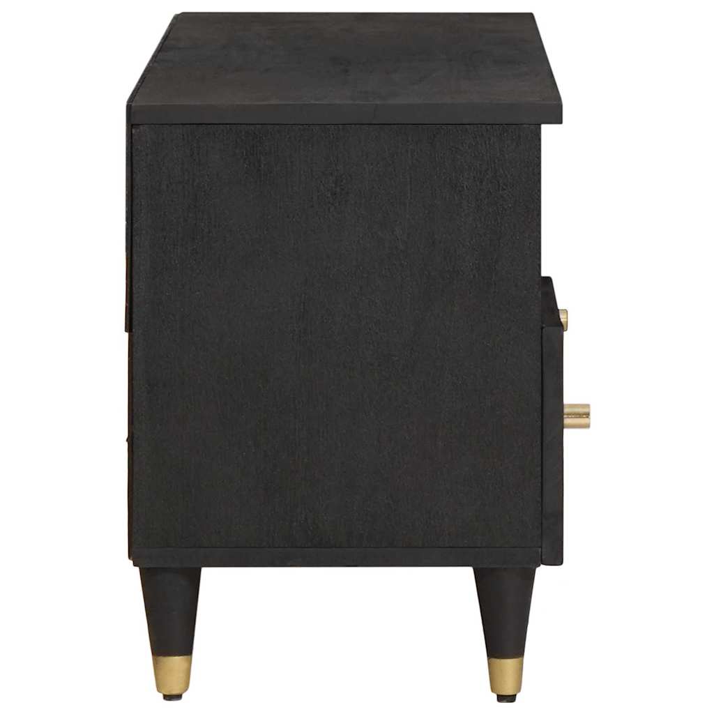 vidaXL Szafka pod telewizor Czarny 100 x 33 x 46 cm Drewno z mango