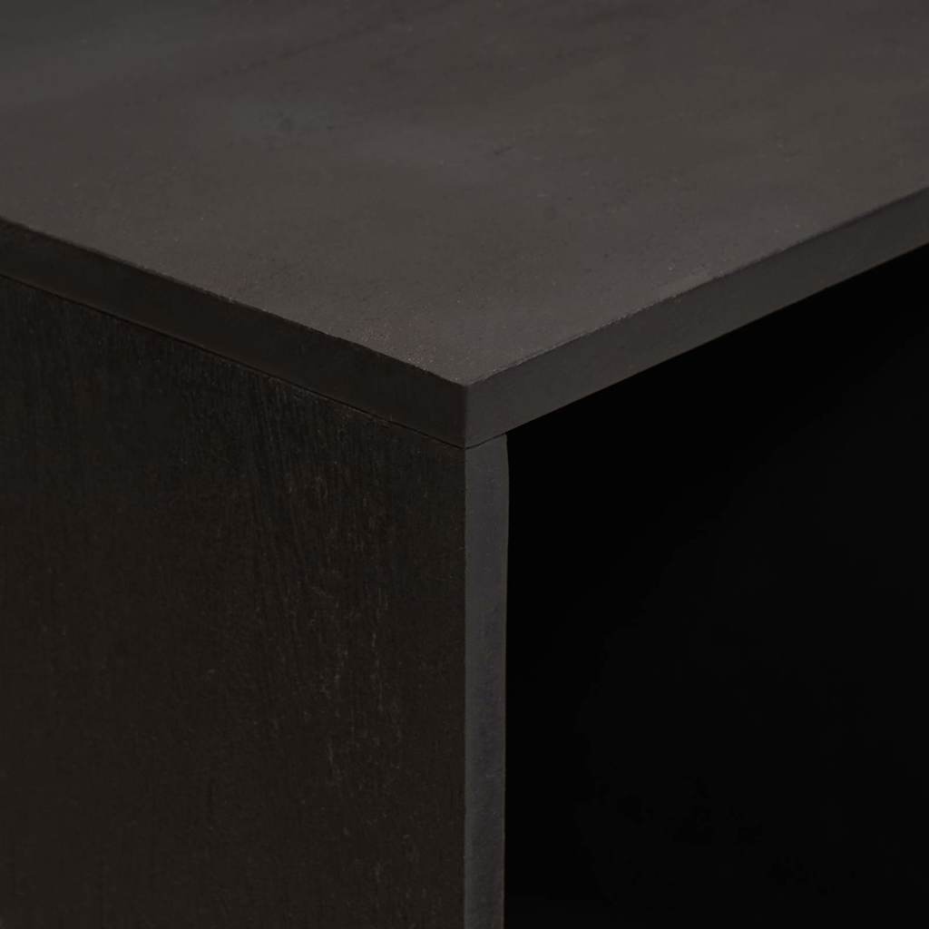 vidaXL Bufet z półką z drzwiami Czarny 80 x 33 x 75 cm Drewno z mango