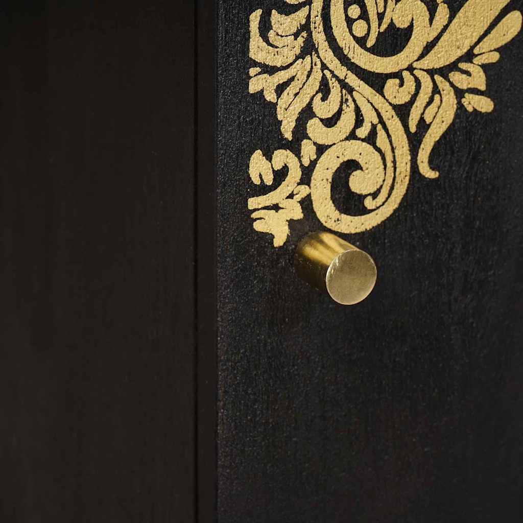vidaXL Highboard z półką Czarny 40 x 33 x 110 cm Drewno z mango