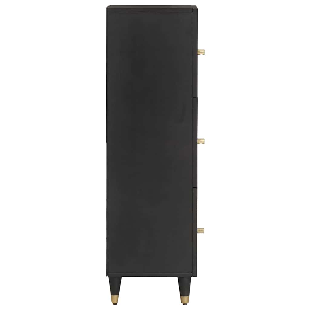 vidaXL Highboard z półką Czarny 40 x 33 x 110 cm Drewno z mango