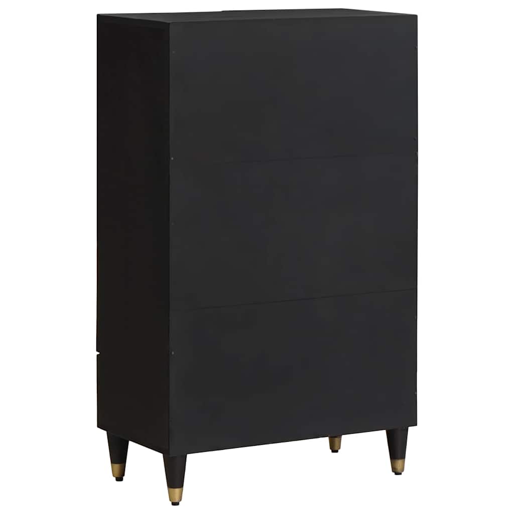 vidaXL Highboard z szufladą Czarny 60 x 33 x 100 cm Drewno z mango