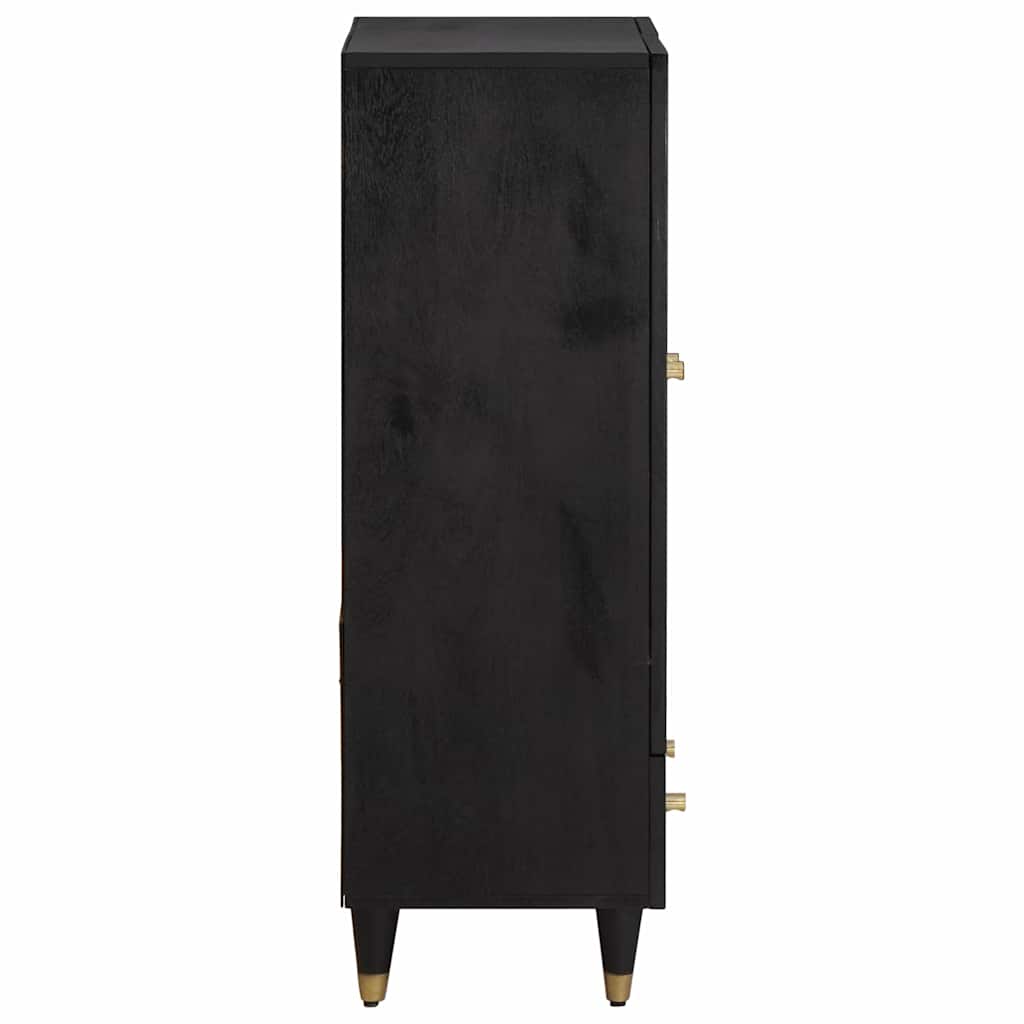vidaXL Highboard z szufladą Czarny 60 x 33 x 100 cm Drewno z mango