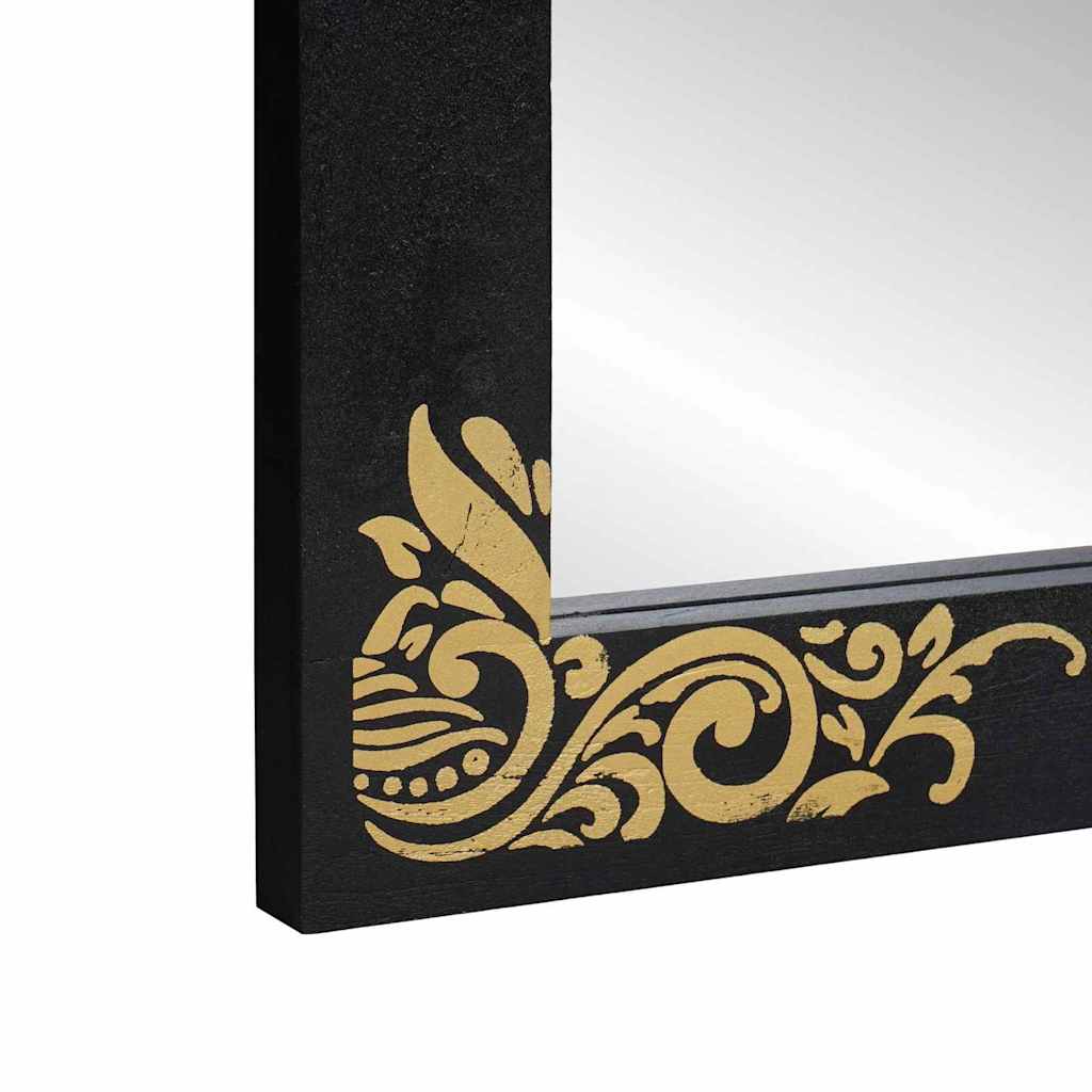 vidaXL Lustro łazienkowe Z lustrem Czarny i Srebrny 70 x 50 x 2,5 cm