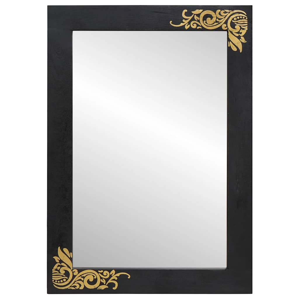 vidaXL Lustro łazienkowe Z lustrem Czarny i Srebrny 70 x 50 x 2,5 cm